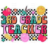 3rd Grade Teacher #4325 Sublimation transfers - Heat