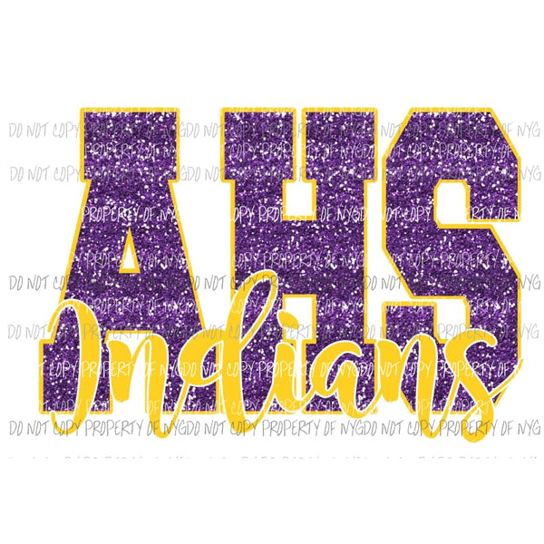 AHS Indians Sublimation transfers Heat Transfer