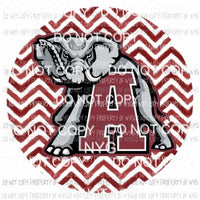 Alabama Crimson Roll Tide chevron circle Sublimation transfers Heat Transfer