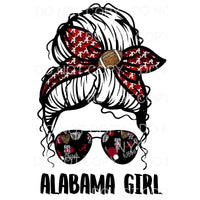 Alabama Girl Messy Bun # 523 Sublimation transfers - Heat 