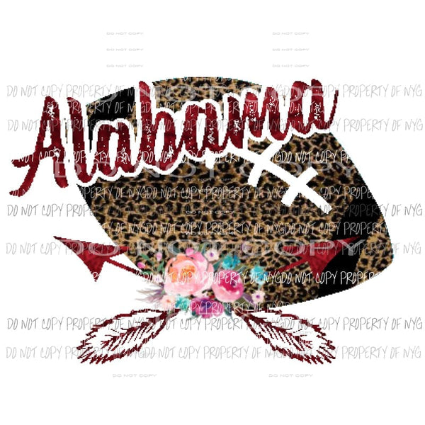 Alabama leopard football custom Sublimation transfers Heat Transfer