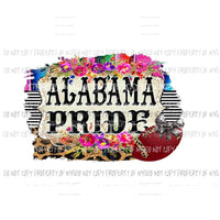 ALABAMA Pride Football serape leopard Sublimation transfers Heat Transfer