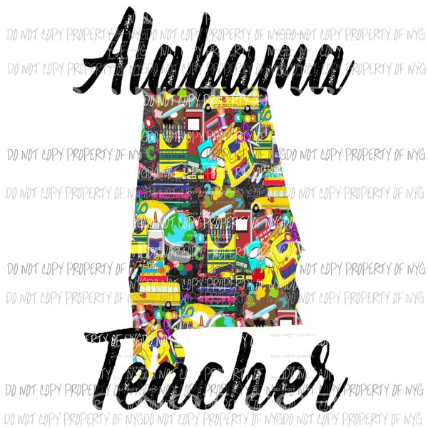 Alabama Teacher 2 Sublimation transfers Heat Transfer