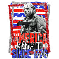 America Killin It Since 1776 Jason Voorhees Friday the 13th 