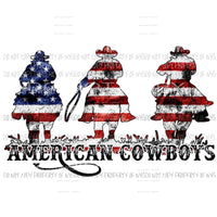 American cowboys USA flag Sublimation transfers Heat Transfer