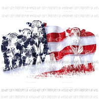 American Flag cows Sublimation transfers Heat Transfer