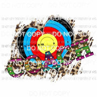 Archery Coach marquee serape target leopard background Sublimation transfers Heat Transfer