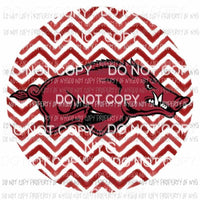 Arkansas Razorbacks chevron circle Sublimation transfers Heat Transfer