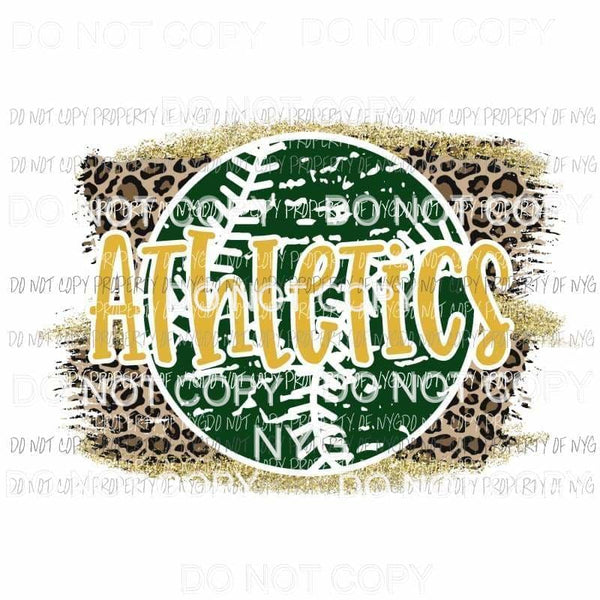 Athletics baseball leopard Sublimation transfers Heat Transfer