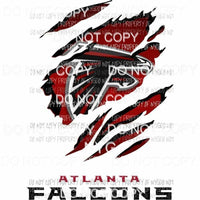 Atlanta Falcons ripped design Sublimation transfers Heat Transfer