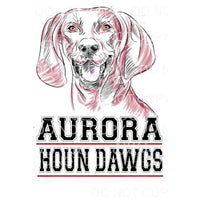 Aurora Houn Dawgs #10 Sublimation transfers - Heat Transfer