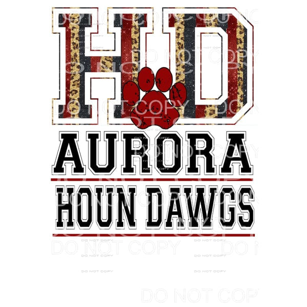 Aurora Houn Dawgs #3 Sublimation transfers - Heat Transfer