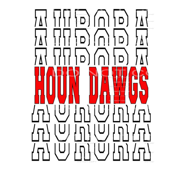 Aurora Houn Dawgs # 6646 Sublimation transfers - Heat