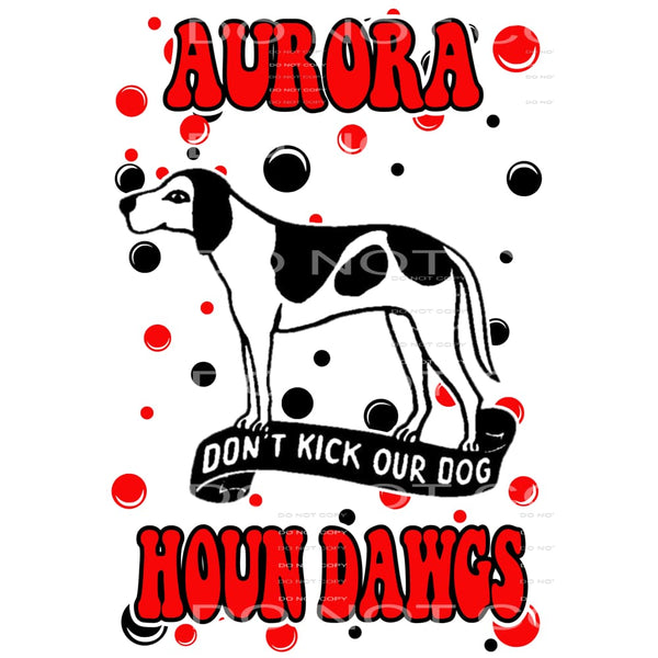 Aurora Houn Dawgs school spirit polka dots Sublimation