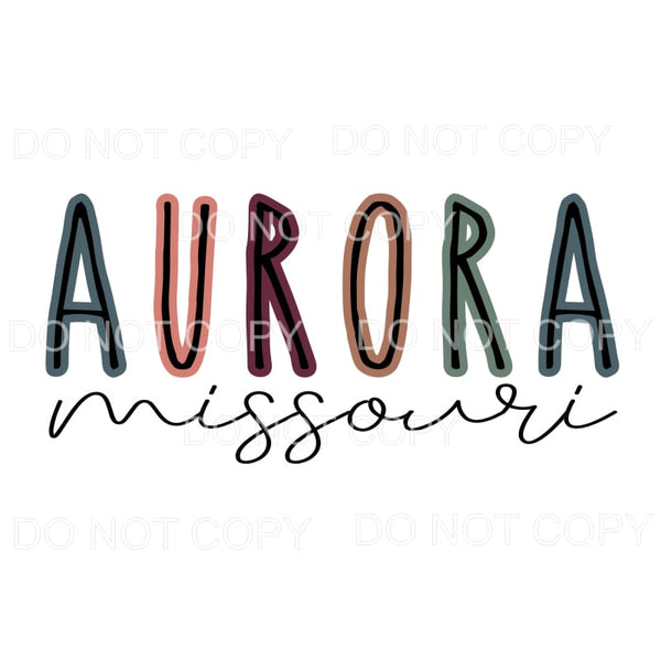 Aurora Missouri # 180 Sublimation transfers - Heat Transfer