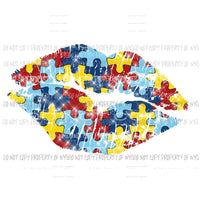 Autism Lips #1 Sublimation transfers Heat Transfer