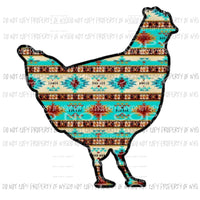 Aztec Chicken - hen Sublimation transfers Heat Transfer