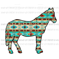 Aztec Horse Sublimation transfers Heat Transfer