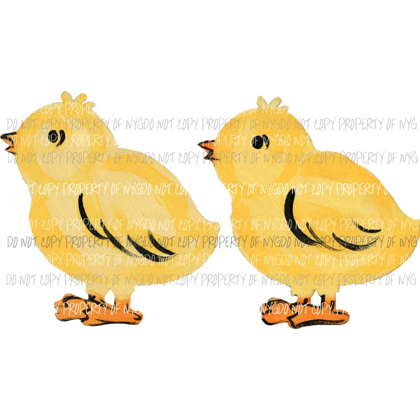 Baby Chickens Sublimation transfers Heat Transfer