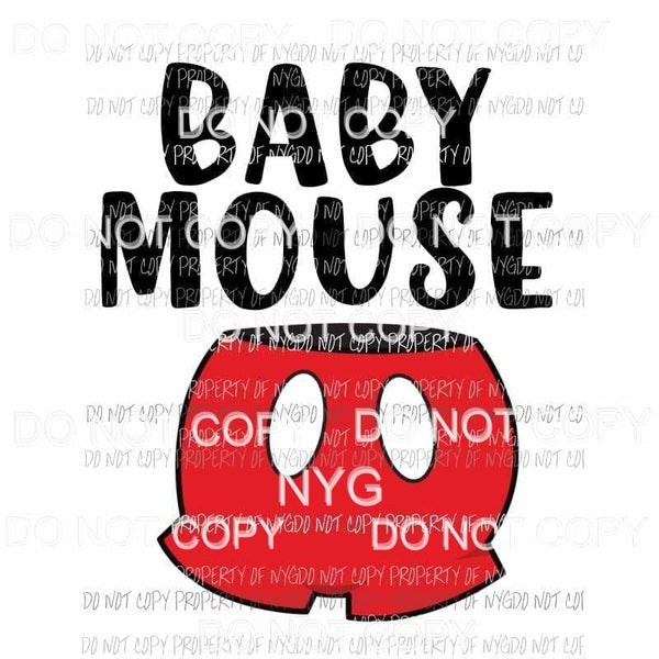 Baby Mouse boy Sublimation transfers Heat Transfer