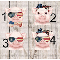 baby pigs flag x 4 you choose out of 4 designs sublimation transfer Heat Transfer