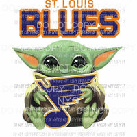 Baby Yoda St Louis Blues star wars Sublimation transfers Heat Transfer