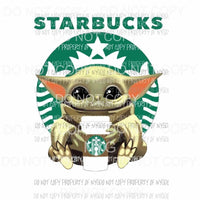 Baby Yoda Starbucks star wars Sublimation transfers Heat Transfer