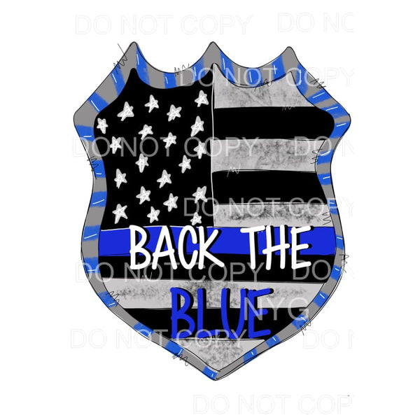 martodesigns - Back The Blue Police Badge #2 Sublimation