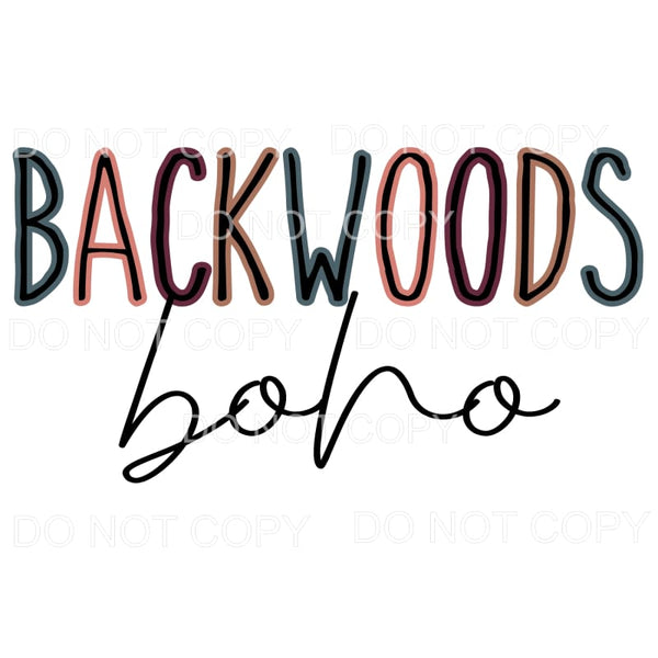 Backwoods Boho # 4023 Sublimation transfers - Heat Transfer