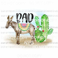 Bad Ass donkey cactus Sublimation transfers Heat Transfer