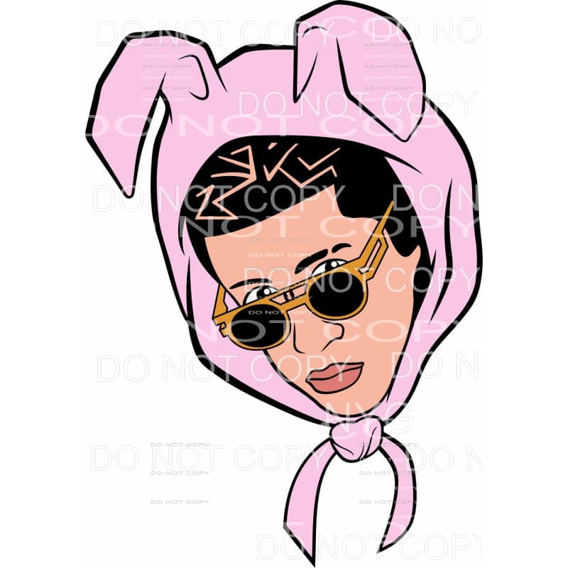 martodesigns Bad Bunny Pink Hoodie Benito Antonio Martinez