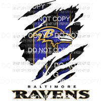 Baltimore Ravens ripped design Sublimation transfers Heat Transfer