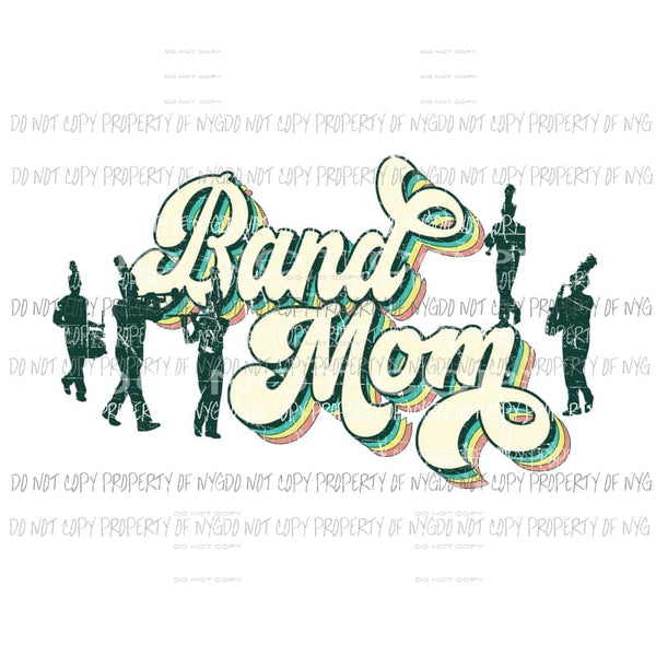 Band Mom retro design Sublimation transfers Heat Transfer