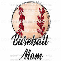 Baseball MOM # 8 Hand Drawn Sublimation transfers Heat Transfer