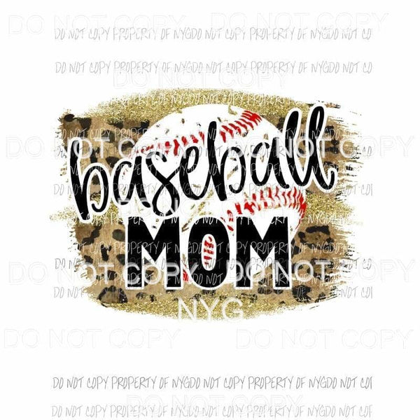 Baseball Mom leopard Sublimation transfers Heat Transfer