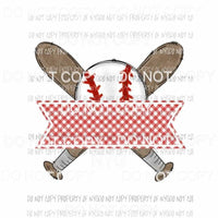 Baseball Red Banner bats Sublimation transfers Heat Transfer