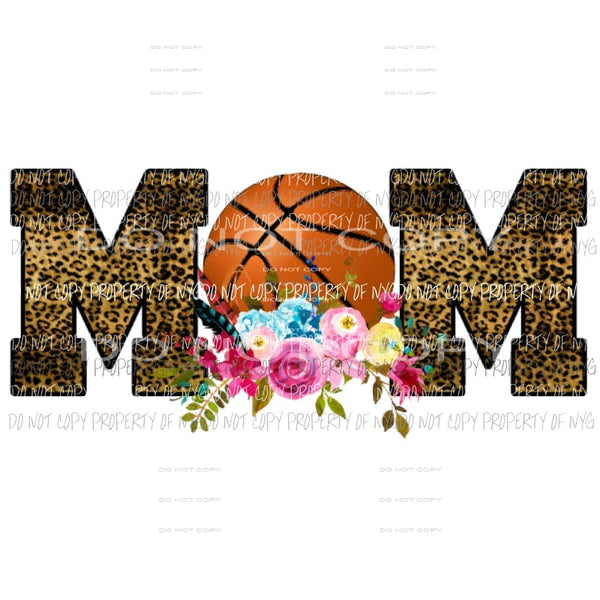 Basketball mom Leopard Sublimation transfers Heat Transfer