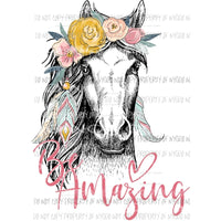 be amazing horse Sublimation transfers Heat Transfer