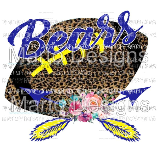 Bears football 1 Sublimation transfers Heat Transfer