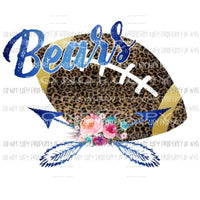 Bears leopard football custom Sublimation transfers Heat Transfer