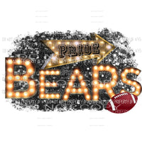 Bears Pride football Lights Sublimation transfers Heat Transfer