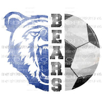 Bears Soccer school custom Sublimation transfers Heat Transfer