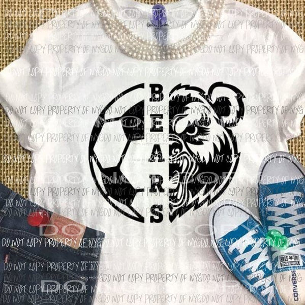 Bears Soccer Sublimation transfers Heat Transfer