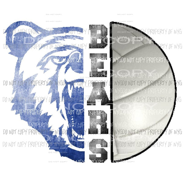 Bears Volleyball school custom Sublimation transfers Heat Transfer