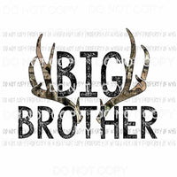 Big Brother Antlers camo Sublimation transfers Heat Transfer