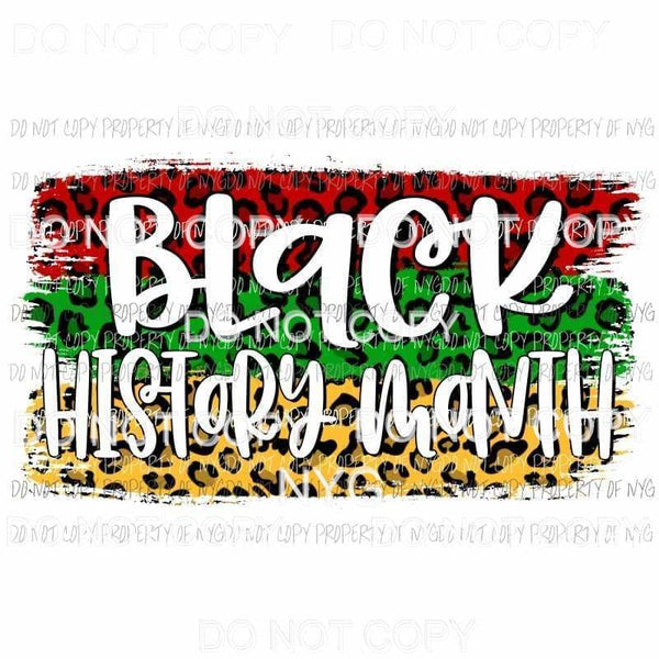 Black History Month #3 leopard Sublimation transfers Heat Transfer