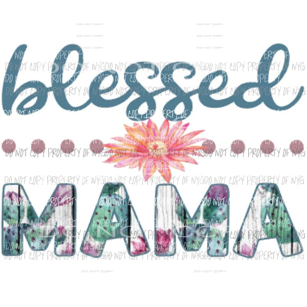 Blessed Mom Car Coaster Sublimation Transfer