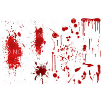 Blood Splatter # 2 Sublimation transfers - Heat Transfer