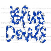 Blue devils Blue Sublimation transfers Heat Transfer