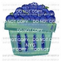 Blueberry Basket Sublimation transfers Heat Transfer